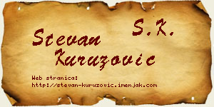 Stevan Kuruzović vizit kartica
